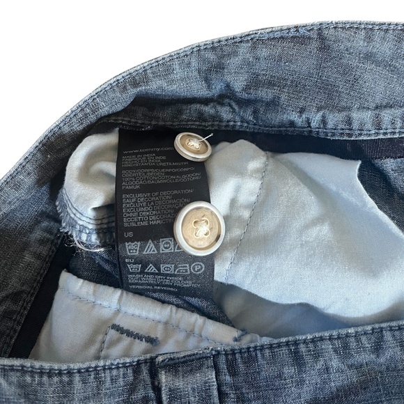 Tommy Hilfiger Blue Denim/Linen Shorts | Size 6 - Picture 7 of 7